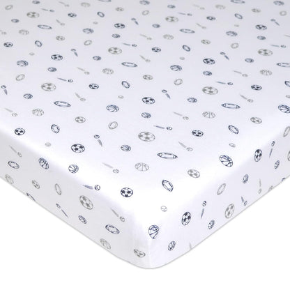 TL Care 100% Natural Cotton Fitted Pack and Play Sheet 39" x 27" - Soft & Breathable Pack N Play Sheet for Playpen, Playard & Mini Crib Mattress, Alphabet, for Boys & Girls