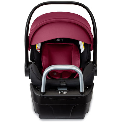 Britax Willow SC Infant Car Seat, Rear Facing Car Seat with Alpine Base, ClickTight Technology, RightSize System, Pindot Stone