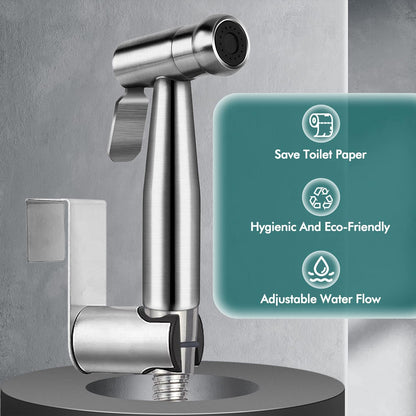 New Version Handheld Bidet Sprayer for Toilet, Premium Stainless Steel Bathroom Bidet Sprayer Set, Baby Cloth Diaper Sprayer with Superior Complete Spray Hoses Kit, Support Wall or Toilet Mount