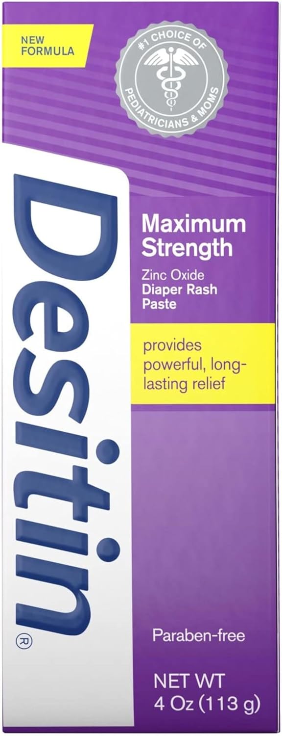 DESITIN Maximum Strength Diaper Rash Paste 4 oz (Pack of 4)