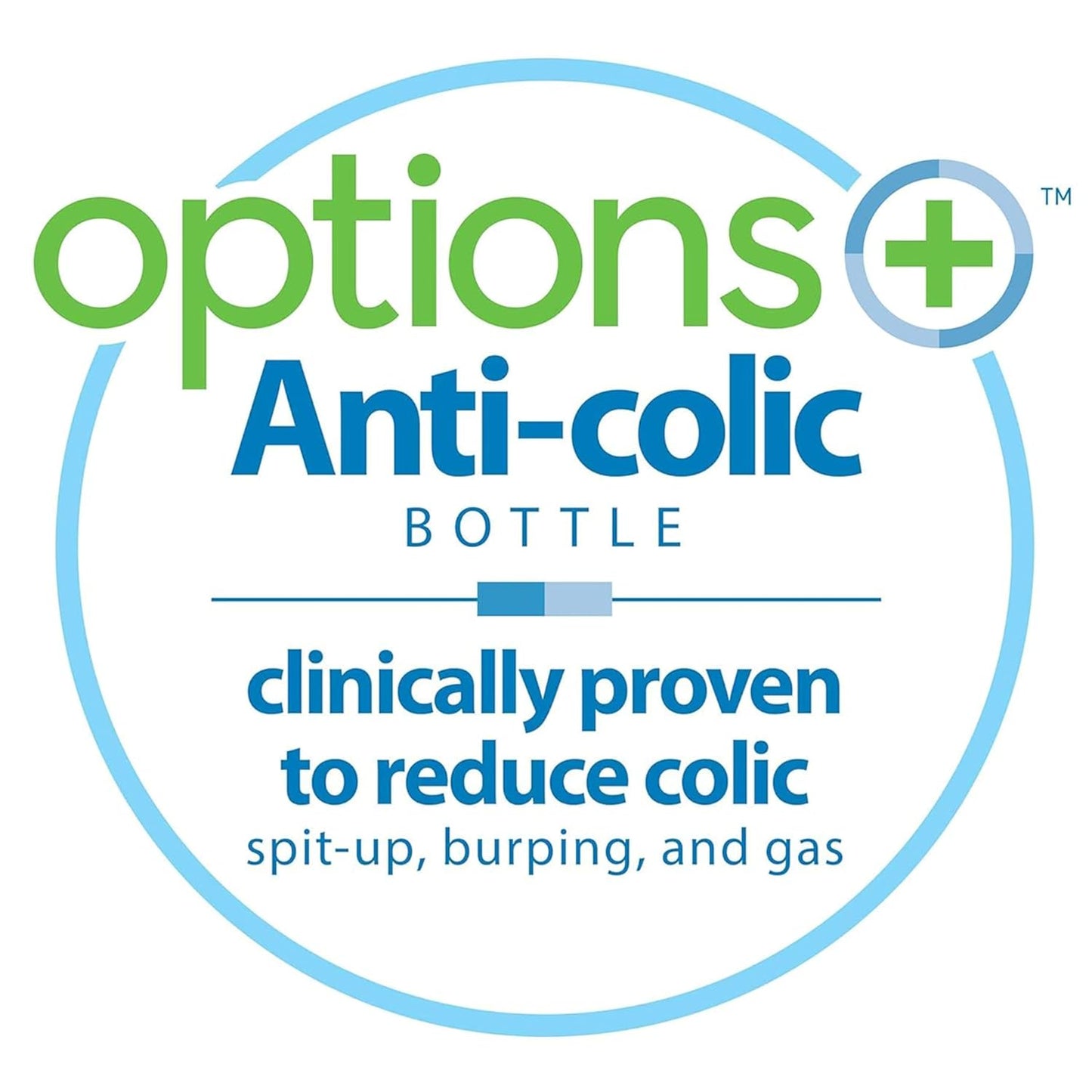 Dr. Brown’s Natural Flow® Anti-Colic Options+™ Wide-Neck Baby Bottles 5 oz/150 mL, with Level 1 Slow Flow Nipple, 4 Pack, 0m+
