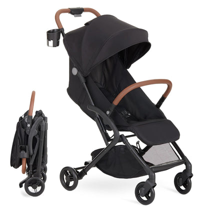 Dream On Me Rio Glide Ultra-Light Compact Stroller, One-Hand Self-Standing Fold, Adjustable Backrest & Footrest, 5-Point Harness, Cup Holder, Suspension Wheels with Storage Basket - Forest Green
