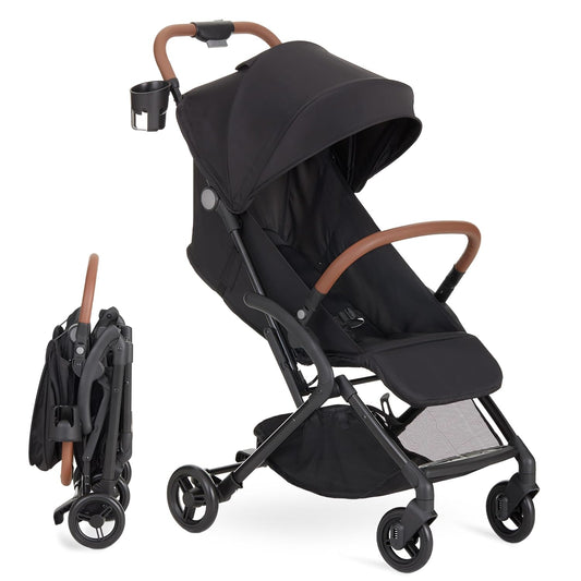 Dream On Me Rio Glide Ultra-Light Compact Stroller, One-Hand Self-Standing Fold, Adjustable Backrest & Footrest, 5-Point Harness, Cup Holder, Suspension Wheels with Storage Basket - Forest Green