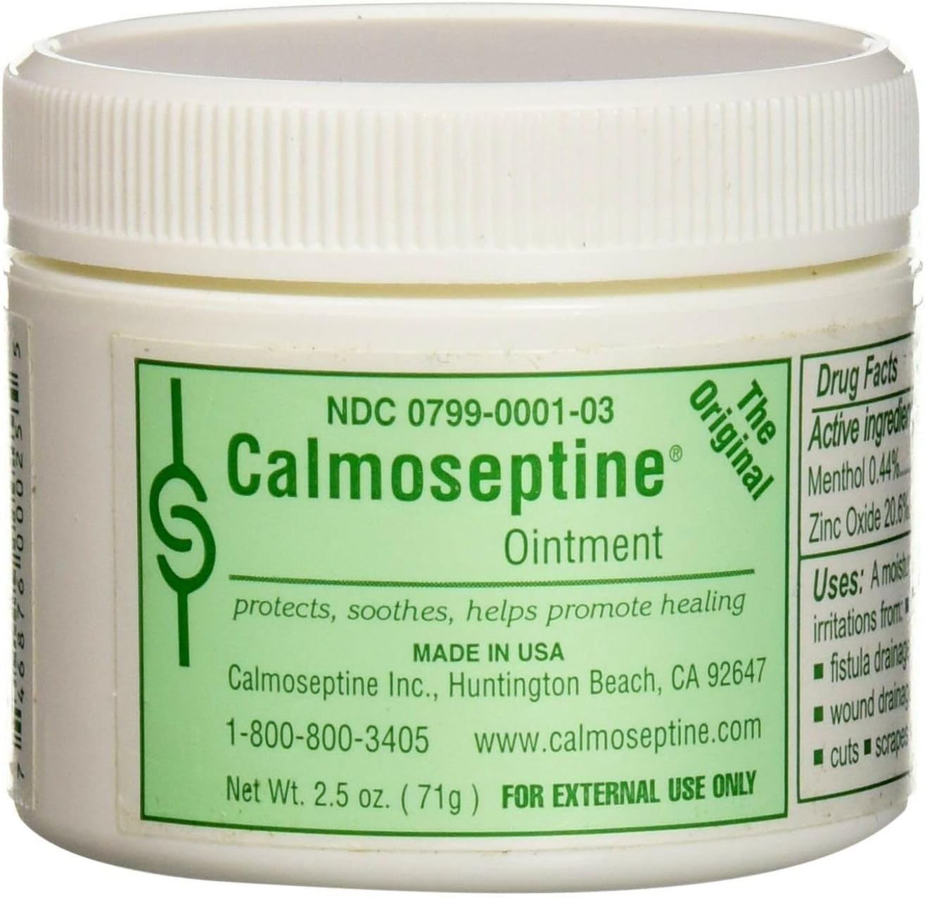 CALMOSEPTINE Diaper Rash Ointment Jar, 2.5 Oz (2 Pack)