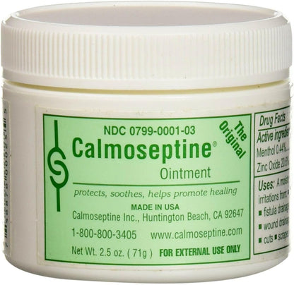 CALMOSEPTINE Diaper Rash Ointment Jar, 2.5 Oz (2 Pack)