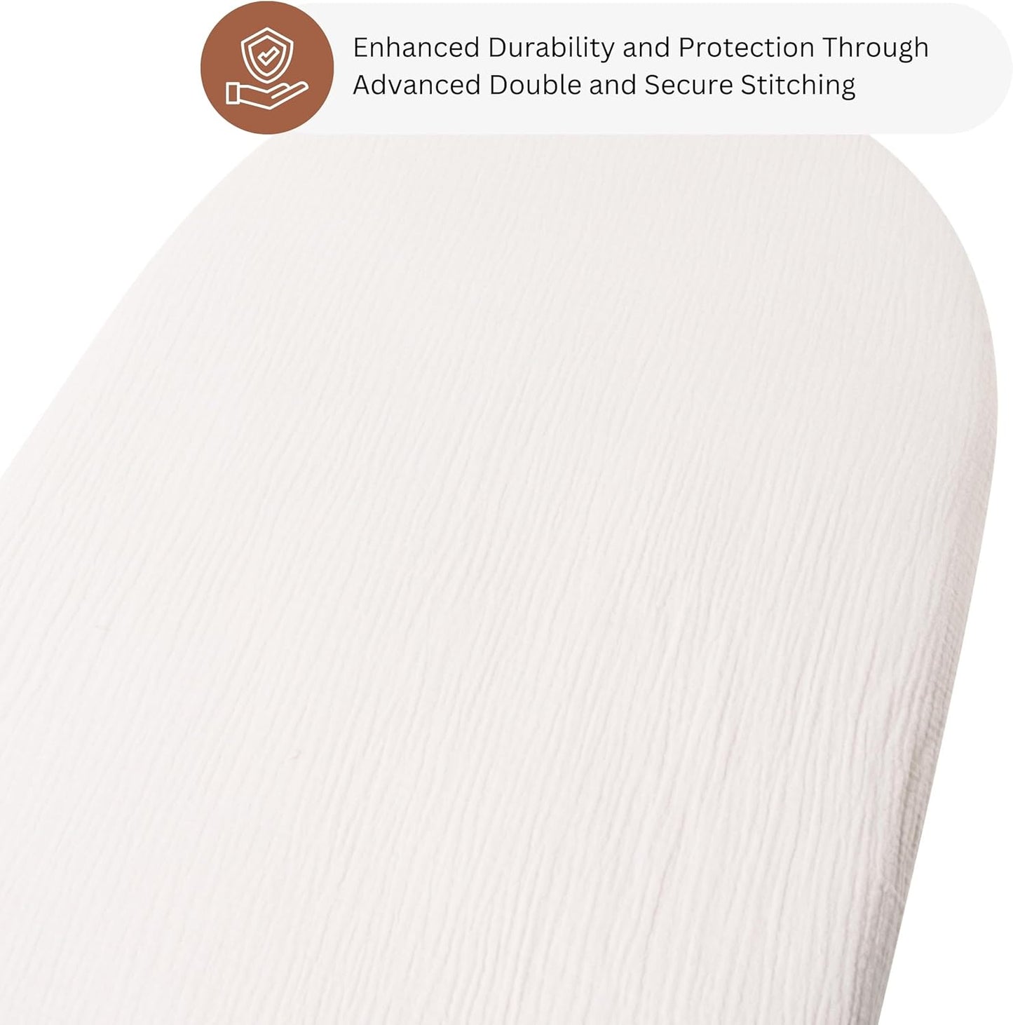 Muslin Bassinet Sheets for Angelbliss, Cowiewie, Amke, Jimglo, Suihuooo, Wayfong Baby Bassinet Bedside Sleeper by TansyPanda, 3PC, 20×33in, Ultra Soft, Breathable, Snug Fit, Unisex Boys Girls, Maadi