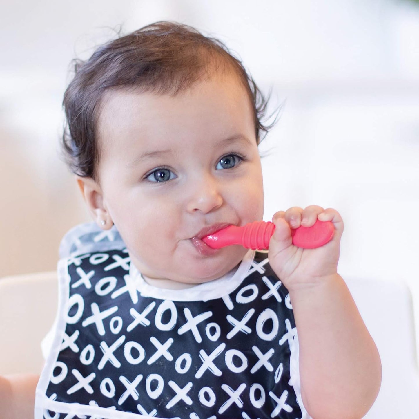 Bumkins Baby Bowl, Silicone Feeding Set with Suction for Baby and Toddler, Includes Spoon and Lid, First Feeding Set, Training Essentials for Baby Led Weaning for Babies 4 Months Up, Sage