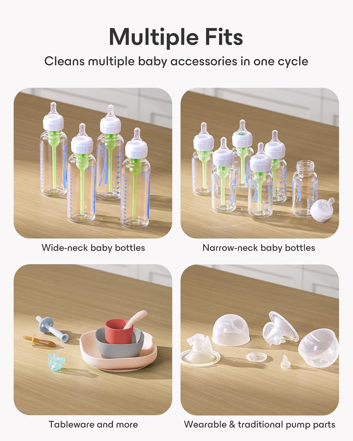 Baby Bottle Washer Pro, Sterilizer & Dryer — Wash 6 Bottles at Once, All-in-One Cleaner for Bottles, Pump Parts & Baby Essentials – Replaces Hand Washing, Time-Saving for Busy Parents