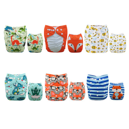 ALVABABY 12pcs Microfiber Inserts,Soft Cloth Diaper Liner,3-Layer Absorbent Inserts,Reusable for Baby Cloth Diapers 12T