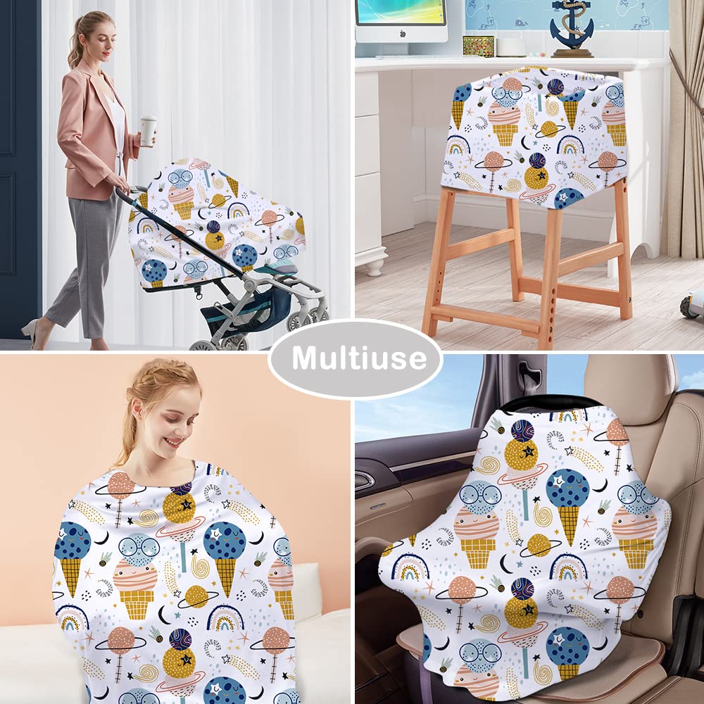 Yoofoss Nursing Cover Breastfeeding Scarf - Baby Car Seat Covers, Infant Stroller Cover, Carseat Canopy for Girls and Boys