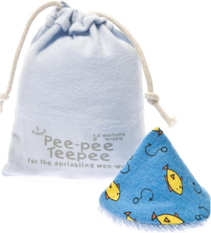 Beba Bean - Pee Pee Teepee for Baby Boy - Reusable & Washable Pee Shield for Diaper Changing - Baby Shower Gifts for Boys - Li’l Monkey Cotton Cloth - Laundry Bag - Set of 5 Covers