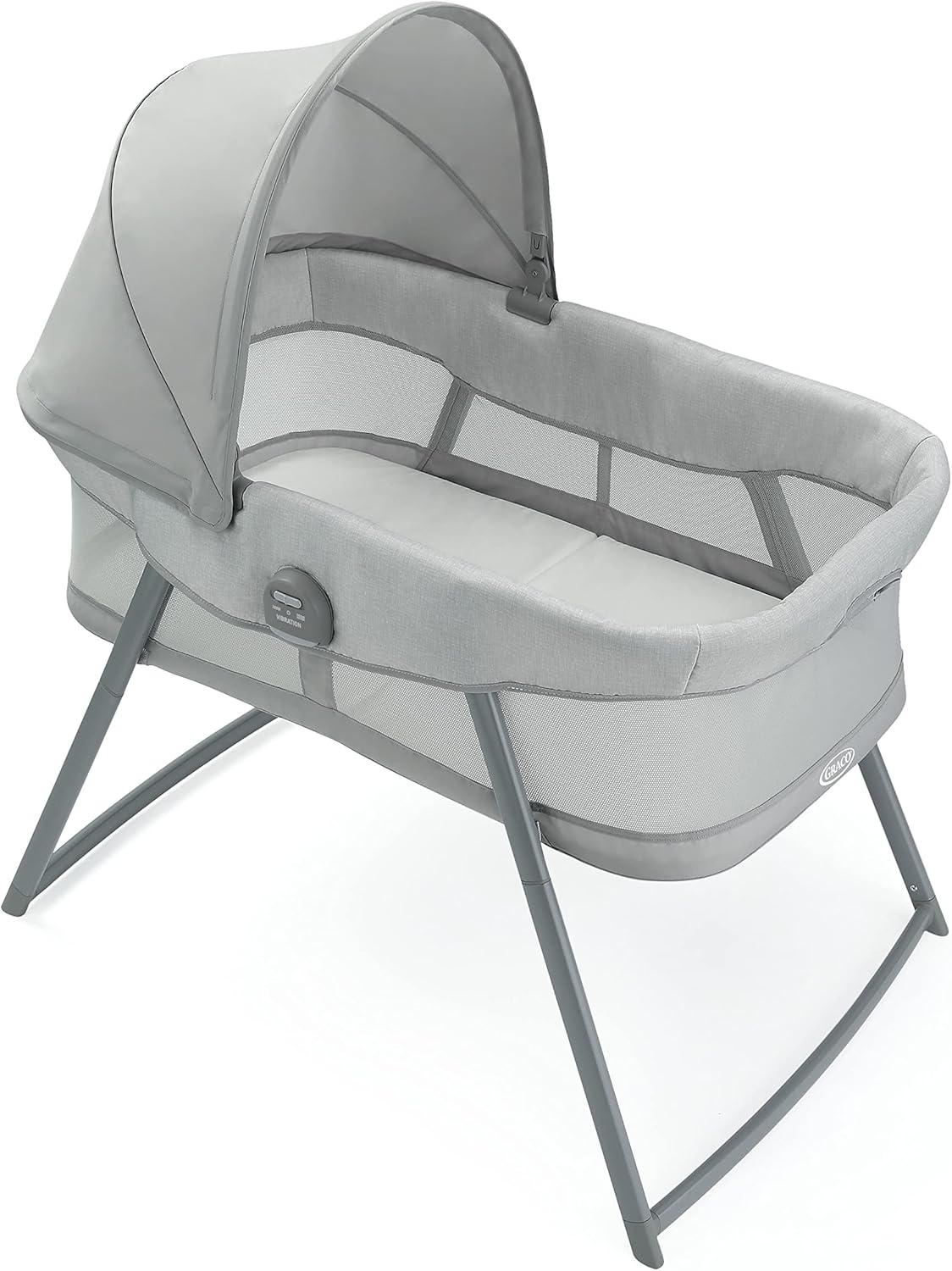 Graco® DreamMore Bedside, Newborn, Travel, Portable Bassinet for Newborn Babies to 6 Months, Willow