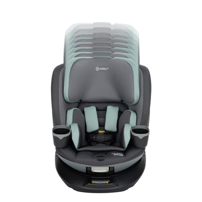 Safety 1st Turn and Go 360 ST Rotating All-in-One Convertible Car Seat, SafetySwivel Technology, SecureTech Installation, 3-in-1 Rear-Facing, Forward-Facing, Booster, 5-100 lbs, Siberian Caviar