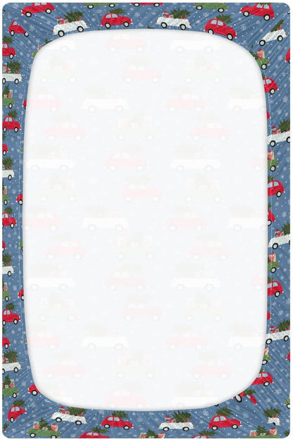 Baby Crib Sheet Cute Goose Flowers Crib Mattress for Boys and Girls Playard Sheet Soft Breathable Fitted Baby Mattress Cover 52x28in
