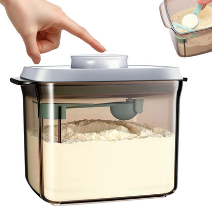 Formula Container 1000ml Food Storage Containers Airtight Formula Dispenser with Pop Lid Kitchen Pantry Organizer, Brown
