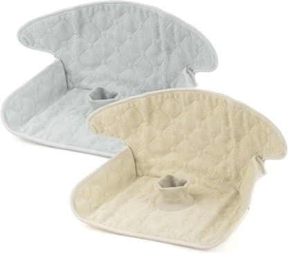 Piddle Pads Carseat, 2 Pieces Car Seat Potty Training Pad, Waterproof and Anti-Slip, Breathable and Comfortable, Machine Washable, Car Seat Piddle Pads for Stroller, Dining Chair (Khaki and Gray)
