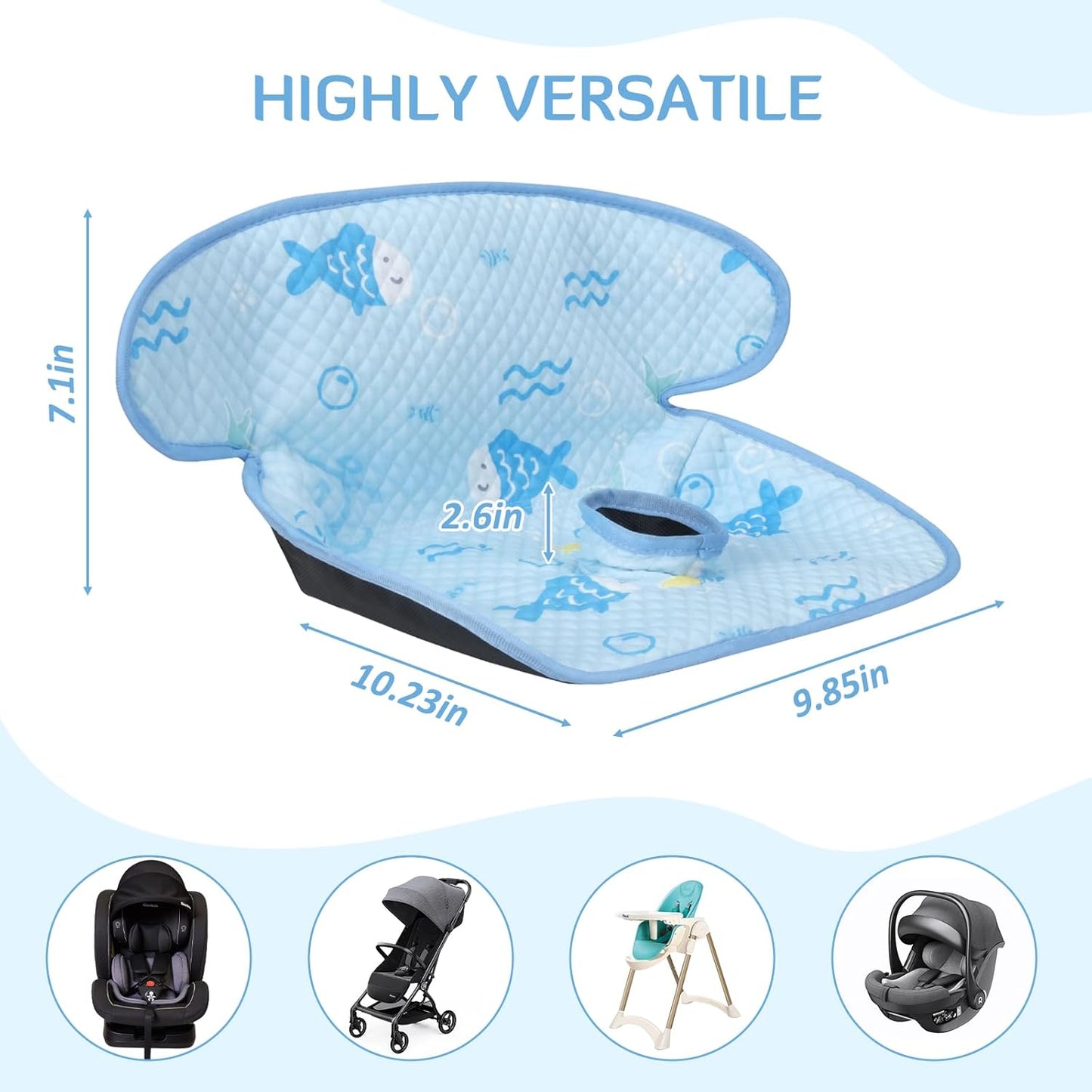 INFANZIA Dry Seat, Car Seat Protector Waterproof Carseat Liner Potty Training Toddlers, Baby and Infants, Piddle Pad for Carseats Strollers (Grey, 1 Pack