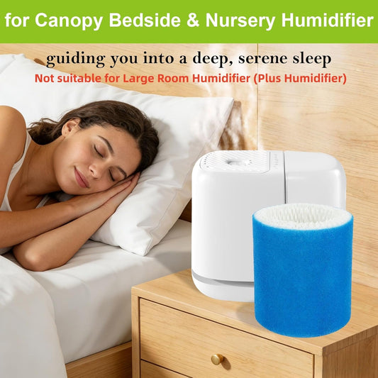 6 Pack Humidifier Filter Replacement 2.0 Compatible with Canopy Bedside Humidifier 2.0 & Nursery Humidifier 2.0, Made with Wood Pulp & Paper, Humidifier Wicking Filter, 6 Week Lifespan (Blue)