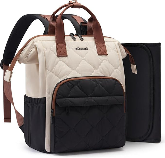LOVEVOOK Small Diaper Bag Backpack, Mini Baby Bag for Girl Boy with Changing Pad, Diaper Backpack for Mom Dad with Stroller Buckles