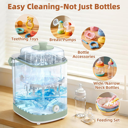 EaseClean Bottle Washer Pro | All-in-One Bottle Washer and Sterilizer and Dryer | Baby Bottle Washer for Bottles, Pump Parts & Baby Essentials | Replaces Hand Washing