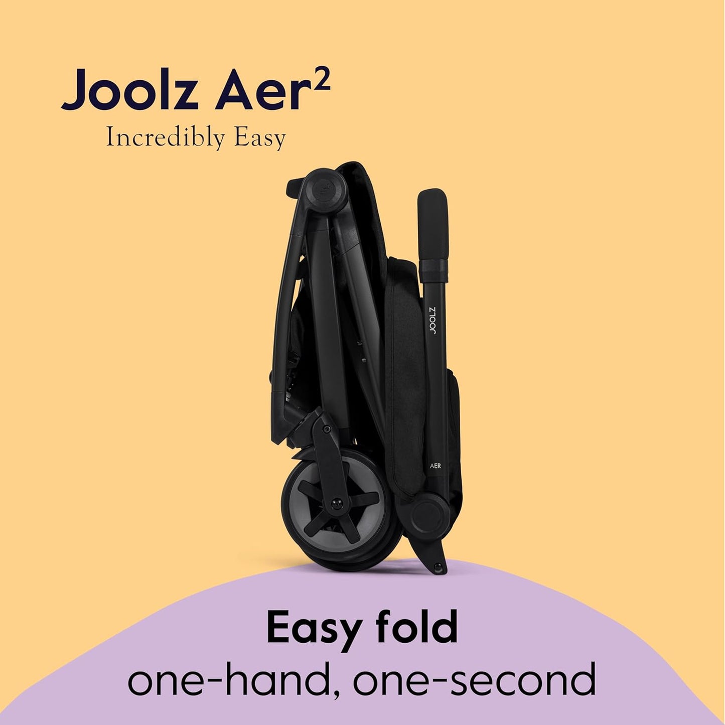 Joolz Aer2 Lightweight Travel Stroller for Baby & Toddler – One-Hand Fold, Compact Carry-On Airplane Approved, Reclining Seat, UPF 50+ Canopy, Travel Pouch, Baby Net – Forest Green