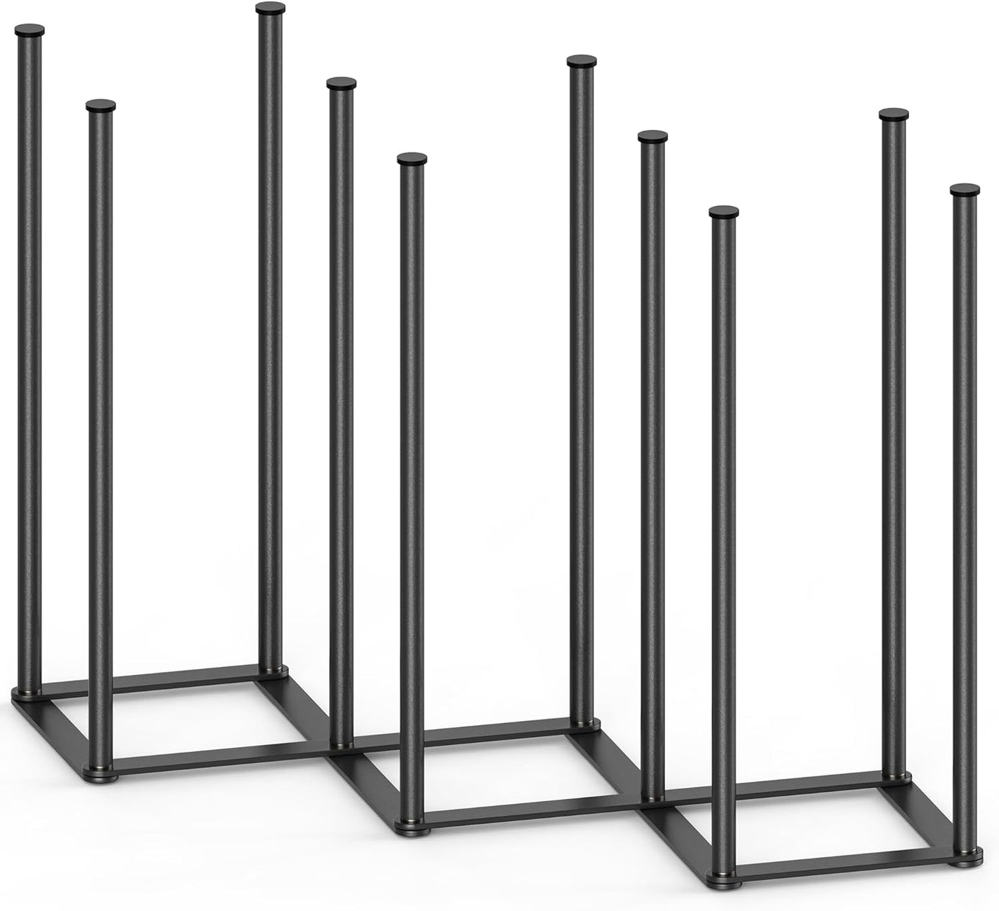 Foldable Baby Bottle Drying Rack-10 Poles Water Bottle Organizer for Cups,Travel Mugs,Silicone Bags- Collapsible Stainless Steel Bottle Rack Dryer (Silver)