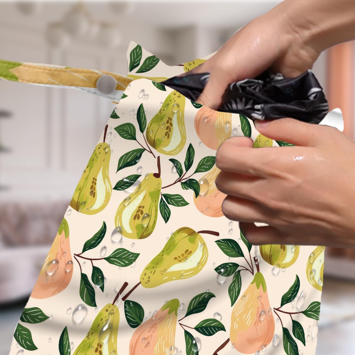 4 Pack Cute Fruit Wet Bag Waterproof Washable Reusable Wet Dry Bag for Swimsuit Dirty Clothes Cloth Diaper Travel Beach Pool Yoga Gym Toiletries Travel Beach Essentials Watermelon Avocado Banana