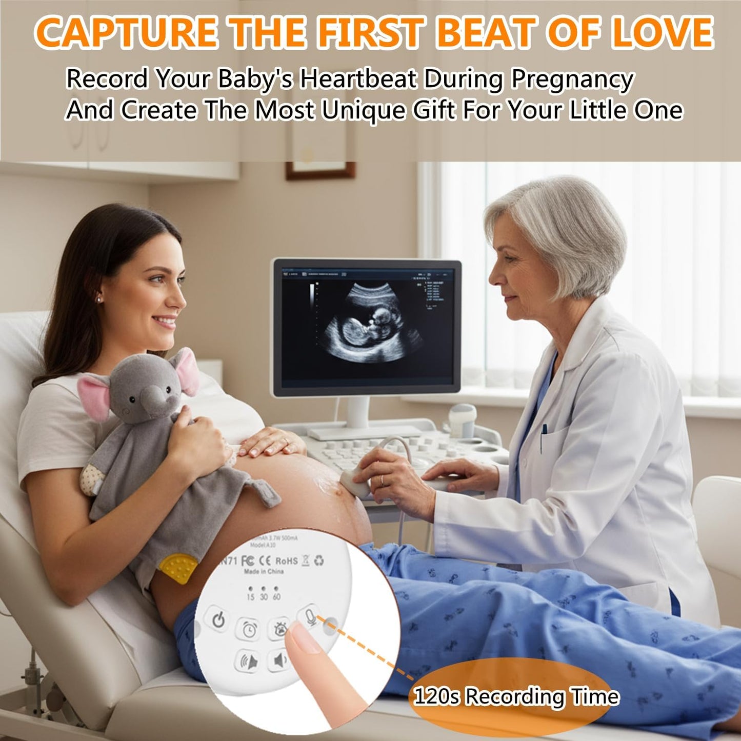 BEREST Unicorn Baby Sleep Soother 4-in-1 Sound Machine with Heartbeat & White Noise|Security Blanket & Pacifier Holder|Soothing Plush Toy for Newborns|Perfect Baby Registry Essential