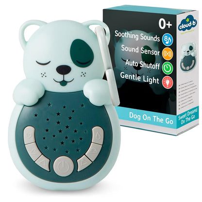 Cloud b Travel Comforting Sound Machine w/Calming Light | 4 White Noise and 4 Lullabies | Re-Activating Smart Sensor | Sweet Dreamz On the Go™ - Fox