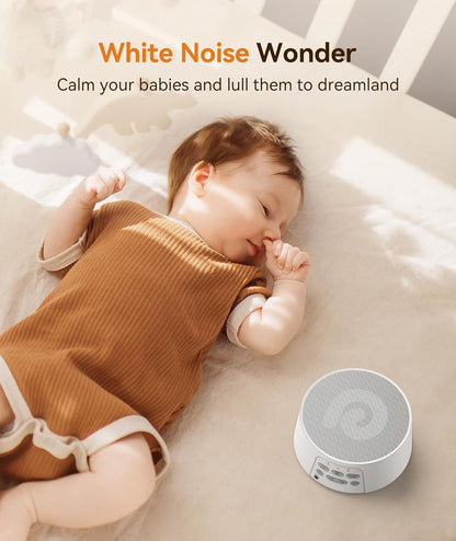 Dreamegg White Noise Machine, Sound Machine for Sleeping Baby, Kids, Adult (D3Pro-Black)