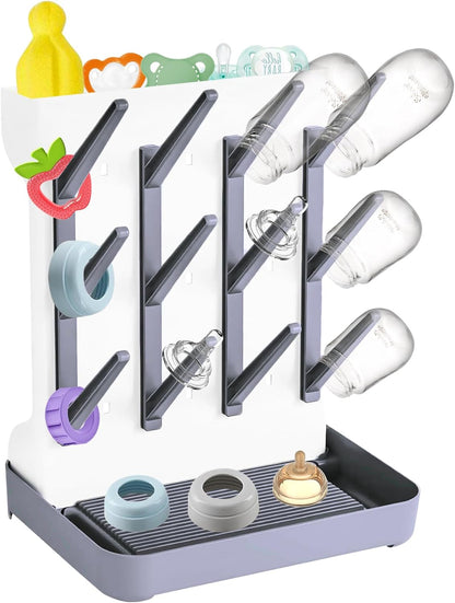 Baby Bottle Drying Rack for Countertop – Space-Saving Baby Bottle Holder for Drying Bottles, Nipples, Pump Parts & Accessories Ideal for Breastfeeding & Newborn Essentials Storage