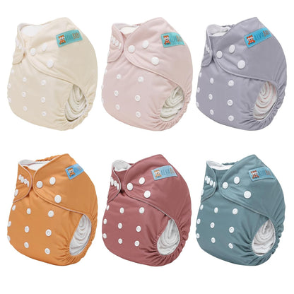 ALVABABY 12pcs Microfiber Inserts,Soft Cloth Diaper Liner,3-Layer Absorbent Inserts,Reusable for Baby Cloth Diapers 12T