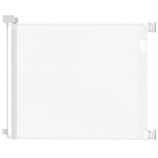 Veraste Retractable Baby Gate for Doorways and Stairs, Mesh Safety Gate for Pet, Indoor & Outdoor Use, One-Hand Operation, Easy Installation, 33.6" Tall, Expands to 55" Wide（White,33.6"x55"