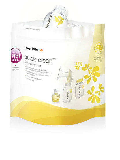 Medela Quick Clean Breast Pump and Accessory Sanitizer Spray Safe No Rinse Breastpump Sterilizer Eliminates 99.9 of Common Bacteria and Germs 8 Fluid Ounces, Clear
