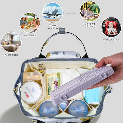Baby Bottle Drying Rack，Travel Baby Bottle Drying Rack Set, Cleaner Kit with Silicone Bottle Brush,Straw Brush, Suitable for Home use or Traveling with Babies (Coffee Color)