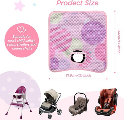 Potty Training Car Seat Protector, Waterproof Car Seat Cover for Toddlers, Piddle Pads for Baby Carseat, Stroller, Non-Slip & Machine Washable (Black, 2PC)