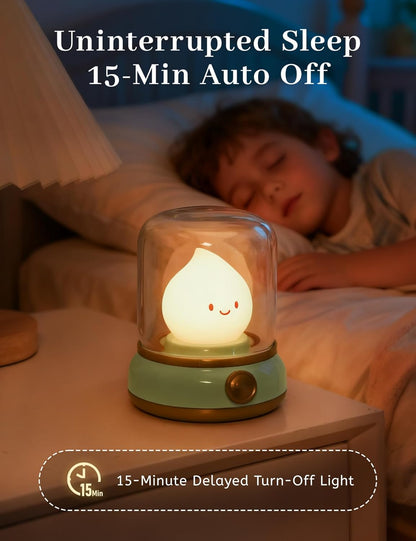 3pcs Cozy Campfire Nightlight Kits, Soothing Nature Sounds, White Noise Night Light for Baby Adult, Rechargeable, Cute Flame Lamp, Best Gift for Kids Bedrooms Camping Trips