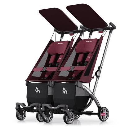 Beberoad Love R1 Auto-Folding Ultra Lightweight Double Stroller Twin Strollers, Side by Side Stroller for Babies and Toddlers Aged 6-36 Months, Only 23.5 lbs, Can Turn into Two Single Strollers, Black