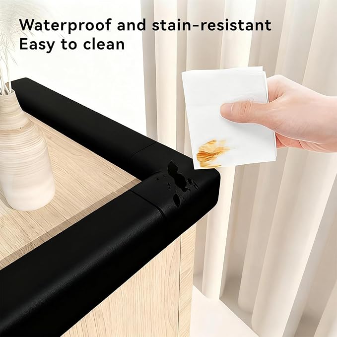 Edge Corner Protector Baby Proofing, Furniture Safety Bumper Guard, Heavy-Duty Soft NBR Rubber Foam, Safety Corner Covers Pre-Taped Rubber Foam (Large 16.7ft Edge 8 Corners)