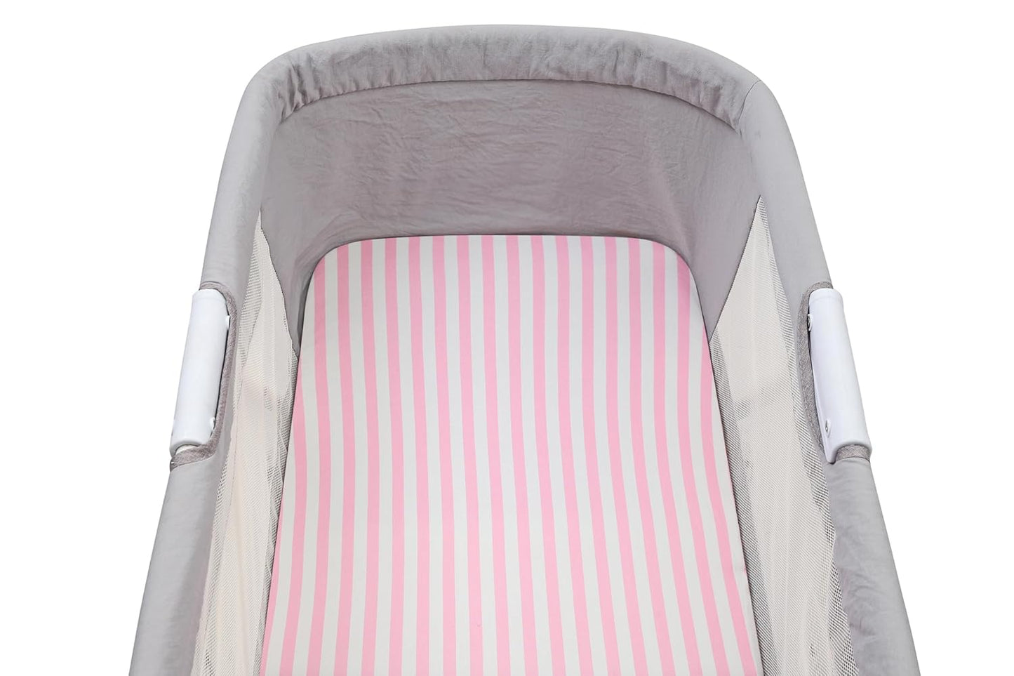 Onacosht Stretchy Bassinet Sheets 33" x 19" Compatible with Mika Micky, KoolaBaby (3 in 1), BabyBond, HARPPA and RICUTON Bedside Bassinet, 3 Pack for Baby Boy and Girl, Pink Floral