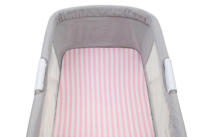 Onacosht Stretchy Bassinet Sheets 33" x 19" Compatible with Mika Micky, KoolaBaby (3 in 1), BabyBond, HARPPA and RICUTON Bedside Bassinet, 3 Pack for Baby Boy and Girl, Pink Floral