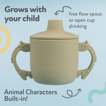 Nuby Animal Friend Silicone Round Bowl - Toddler Bowl - 6+ Months - Pink Whale Bowl