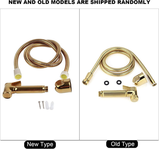 Bidet Sprayer, Solid Brass Wall Mount Shower Toilet Bathroom Handheld Diaper Spray Shattaf Kit Bathroom Diaper Sprayer Toilet, Gold