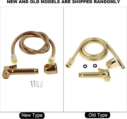 Bathroom Handheld Sprayer Set, Solid Brass Wall Mount Shower Tap Washroom Toilet Bidet Faucet Cloth Diaper Pet Shower Sprayer Bathing Kit for Personal