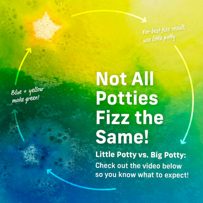 Wizzy Fizzies™ Potty Training Rewards Toilet Fizzies, Non-Food, STEM-Based Method that uses Imagination Play, 60 Colorful Stars, Non-Toxic, Girls & Boys, Fun Things for Kids & Parents