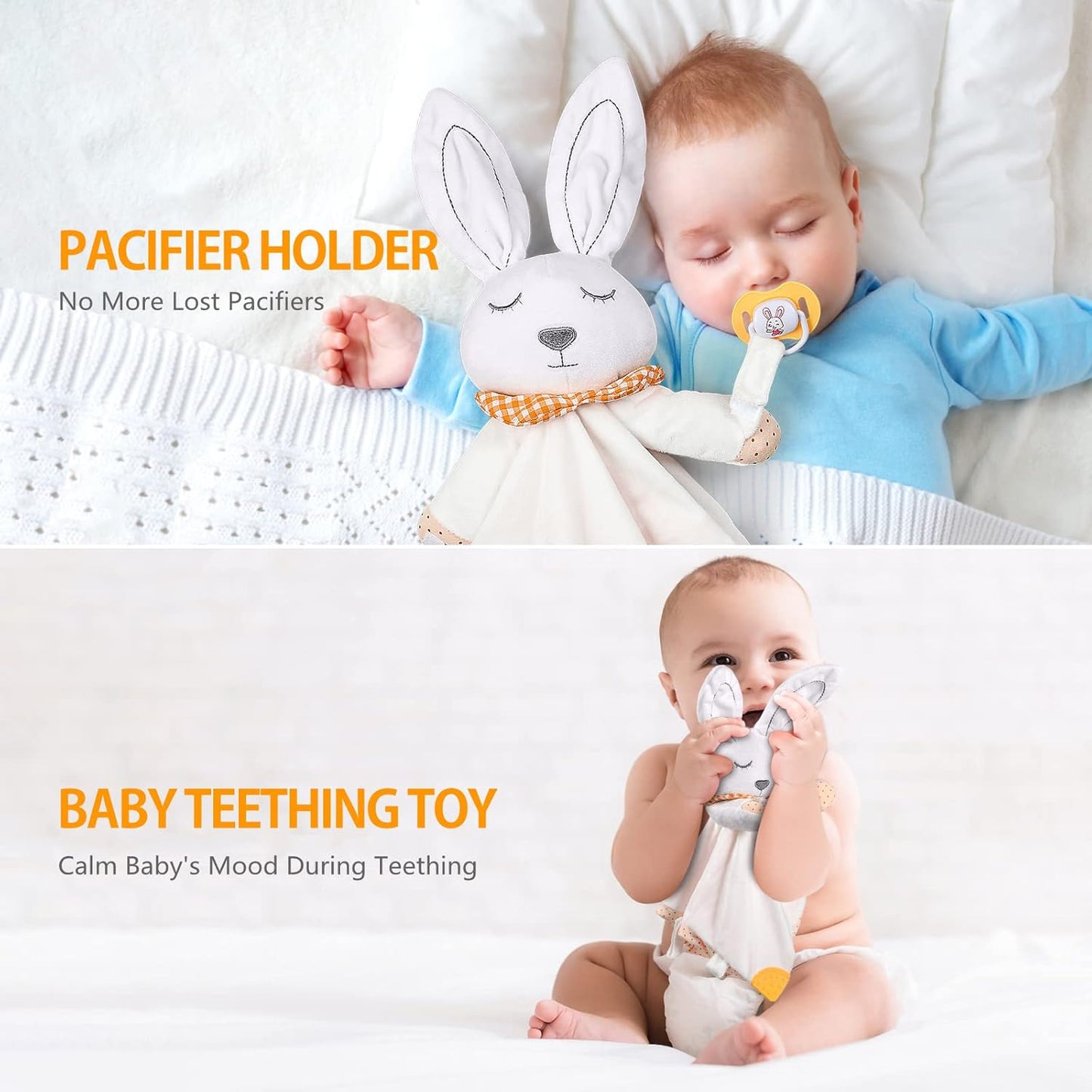 BEREST Unicorn Baby Sleep Soother 4-in-1 Sound Machine with Heartbeat & White Noise|Security Blanket & Pacifier Holder|Soothing Plush Toy for Newborns|Perfect Baby Registry Essential