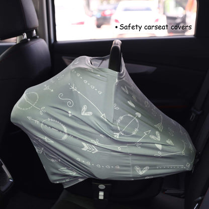 Car Seat Covers for Babies - Multi-use Carseat Canopy Cover Breastfeeding Covers, Stroller Canopy Cover (Navy Dinosaur)