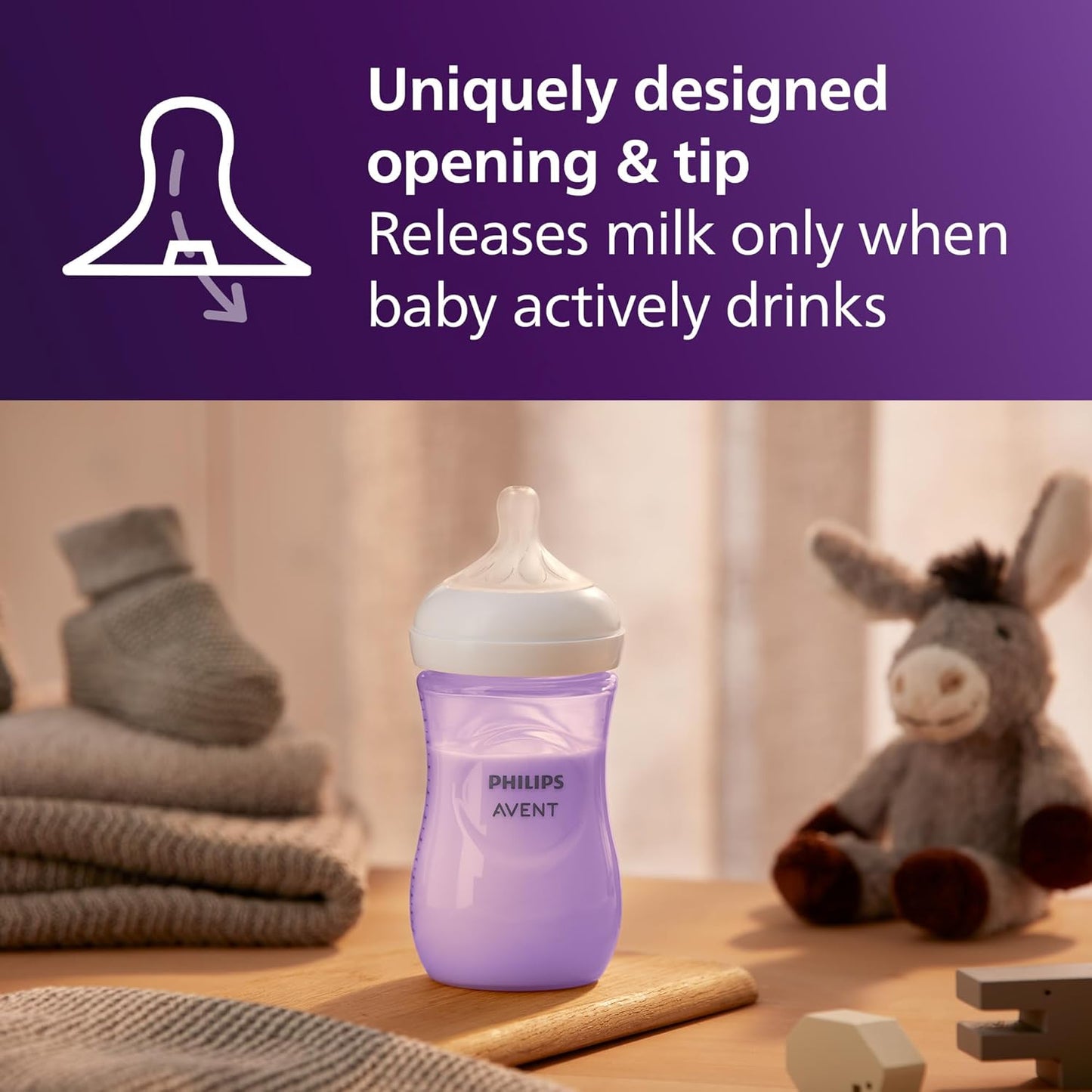 Philips AVENT Natural Baby Bottle with Natural Response Nipple, Teal Baby Gift Set, SCD837/02