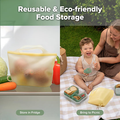 Haakaa On-The-Go Silicone Microwave Steam Sterilizer Bags for Travel, 40oz/1250ml Reusable Silicone Steaming Bags for Baby Bottles, Breast Pump, Accessories, Pacifiers, Teethers,Grey/1PC