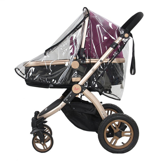 Baby Stroller Rain Cover, Clear Breathable Windproof Baby Stroller Cover PVC Universal Dust Wind Pram Accessory for General Umbrella Strollers 1PC